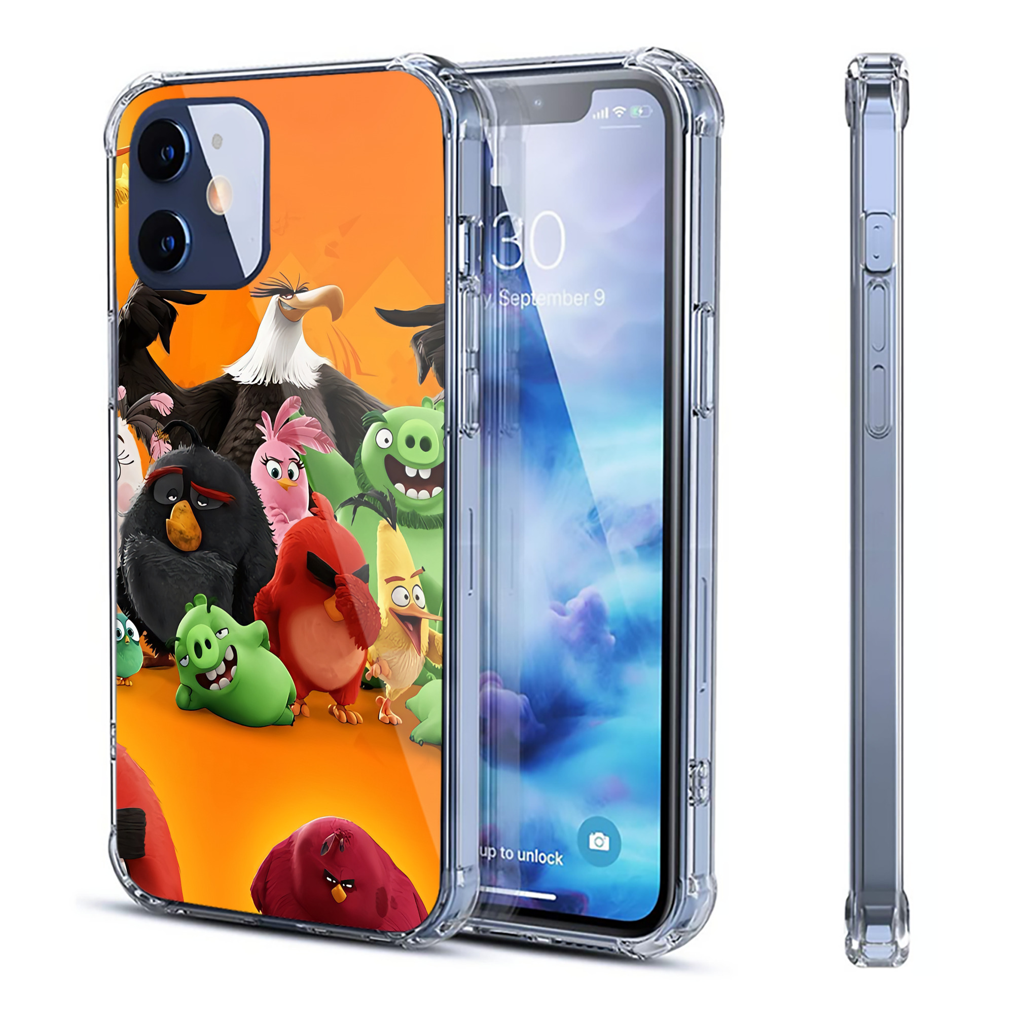 （画像用） Angry Birds アングリーバード 【iPhone 12シリーズ対応】透明スマホケース（クリアソフトケース）